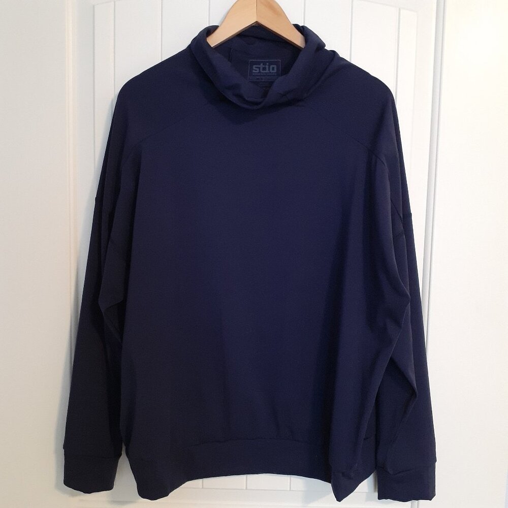 Stio Women's Glide Tech Long Sleeve Pullover Blue Size L